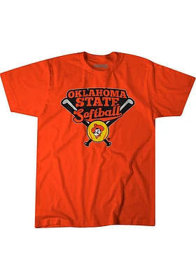 BreakingT Oklahoma State Cowboys Orange Pistol Pete Softball Short Sleeve Fashion T Shirt