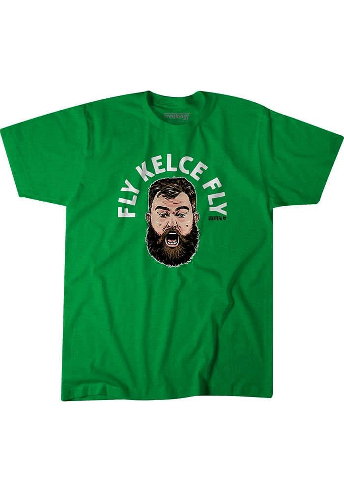 Jason KELCE Philadelphia Kelly Green FLY Short Sleeve Fashion Player T Shirt