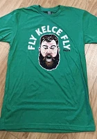 Jason KELCE Philadelphia Kelly Green FLY Short Sleeve Fashion Player T Shirt