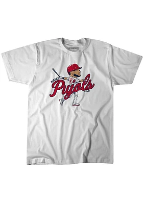 Albert Pujols St Louis Cardinals White Caricature Short Sleeve Fashion Player T Shirt