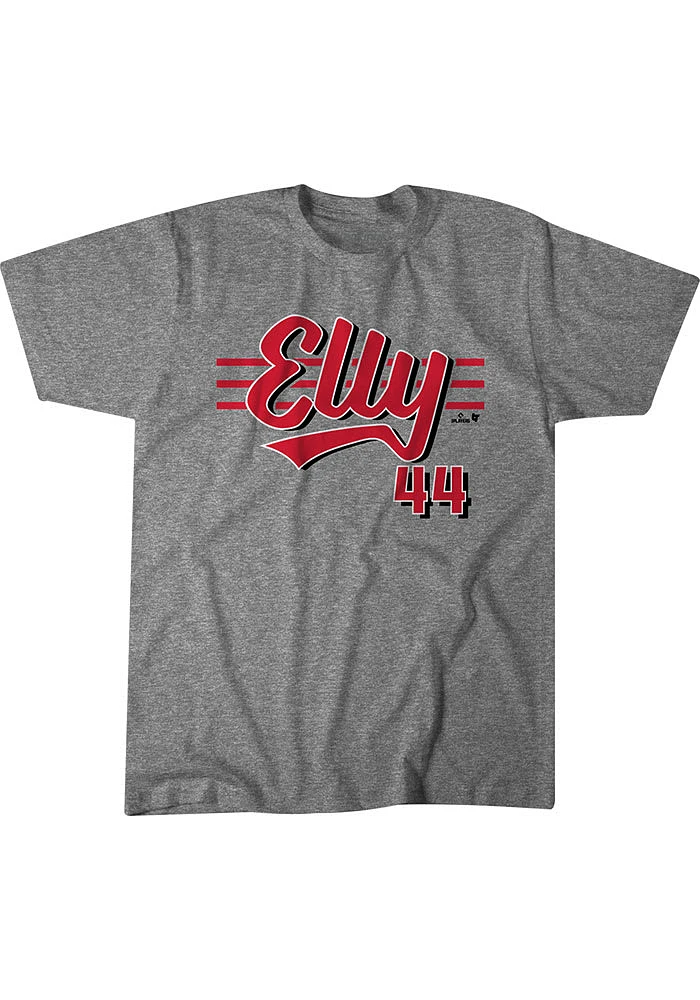 Elly De La Cruz Cincinnati Reds Grey Script Short Sleeve Fashion Player T Sh..