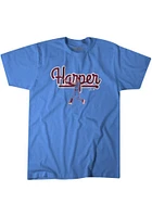 Bryce Harper Philadelphia Phillies Youth Light Blue Philly Swing Player Tee