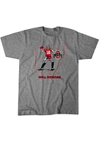 Will Howard Ohio State Buckeyes Youth Grey Star Player Tee