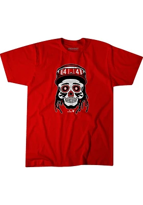 Elly De La Cruz Cincinnati Reds Red Sugar Skull Short Sleeve Fashion Player T Shirt