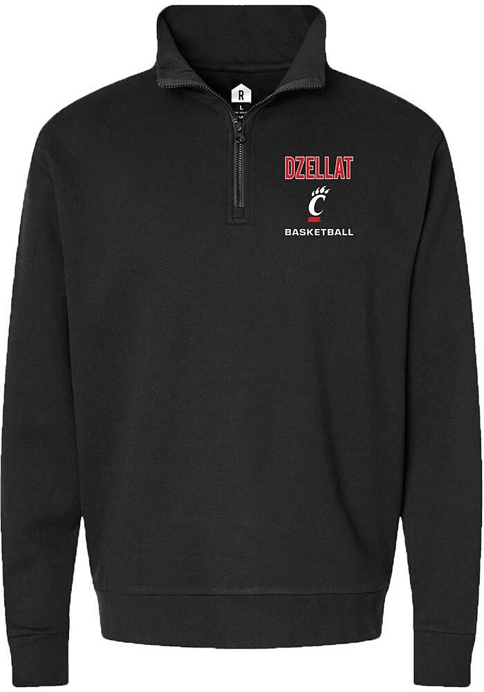 Halvine Dzellat  Rally Cincinnati Bearcats Mens NIL Embroidered Long Sleeve Qtr Zip Pullover