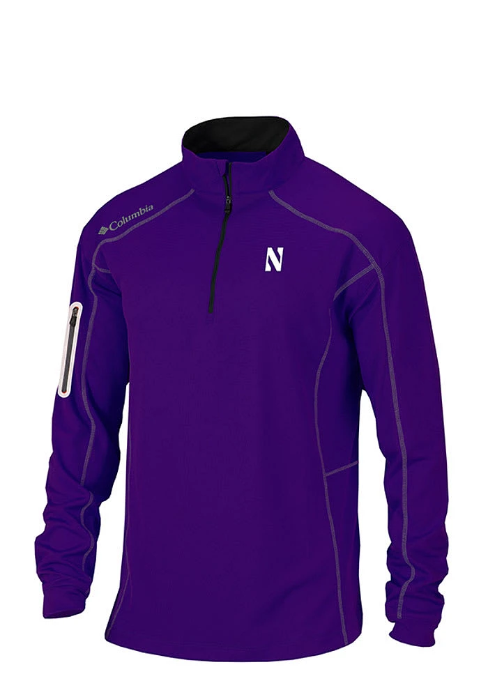 Columbia Northwestern Wildcats Mens Shotgun Long Sleeve Qtr Zip Pullover