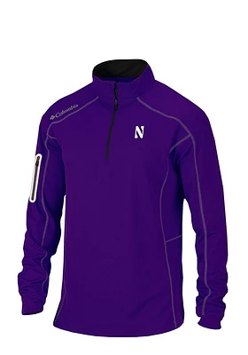 Columbia Northwestern Wildcats Mens Shotgun Long Sleeve Qtr Zip Pullover