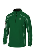 Columbia Cleveland State Vikings Mens Green Shotgun Long Sleeve Qtr Zip Pullover