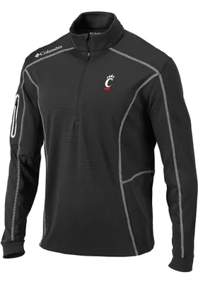 Columbia Cincinnati Bearcats Mens Charcoal Shotgun Long Sleeve Qtr Zip Pullover