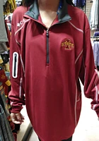 Columbia Iowa State Cyclones Mens Cardinal Shotgun Long Sleeve Qtr Zip Pullover