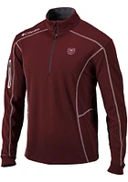 Columbia Missouri State Bears Mens Maroon Shotgun Long Sleeve Qtr Zip Pullover