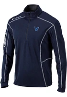 Columbia Villanova Wildcats Mens Navy Blue Shotgun Long Sleeve Qtr Zip Pullover