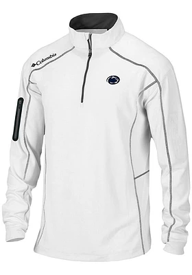 Columbia Penn State Nittany Lions Mens White Shotgun Long Sleeve Qtr Zip Pullover