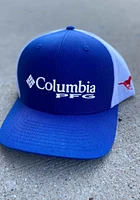 Columbia SMU Mustangs Mens Blue 2T PFG Mesh Flex Hat