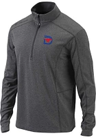 Columbia SMU Mustangs Mens Charcoal Triple D Shotgun Long Sleeve Qtr Zip Pullover