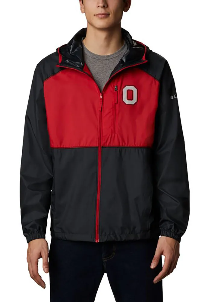 Columbia Ohio State Buckeyes Mens Black Flash Forward Light Weight Jacket