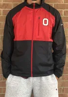 Columbia Ohio State Buckeyes Mens Black Flash Forward Light Weight Jacket