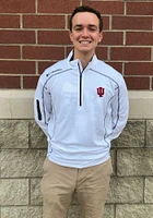 Columbia Indiana Hoosiers Mens White Shotgun Long Sleeve Qtr Zip Pullover