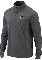 Columbia Purdue Boilermakers Mens Charcoal Shotgun Long Sleeve Qtr Zip Pullover