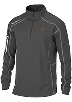 Columbia Texas Longhorns Mens Charcoal Shotgun Long Sleeve Qtr Zip Pullover