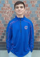 Columbia Chicago Cubs Mens Blue Shotgun Series Long Sleeve Qtr Zip Pullover