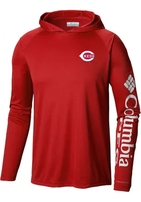 Columbia Cincinnati Reds Mens Red TERMINAL TACKLE Hood