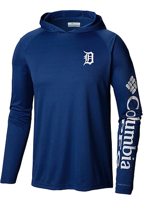 Columbia Detroit Tigers Mens Navy Blue TERMINAL TACKLE Hood