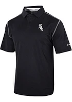 Columbia Chicago White Sox Mens Black HIGH STAKES Short Sleeve Polo