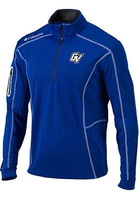 Columbia Grand Valley State Lakers Mens Blue Shotgun Long Sleeve Qtr Zip Pullover