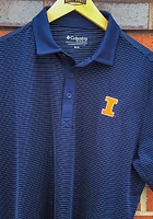 Columbia Illinois Fighting Illini Mens Navy Blue Sunday Short Sleeve Polo