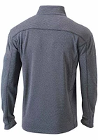 Columbia Kansas Jayhawks Mens Grey Shotgun Long Sleeve Qtr Zip Pullover