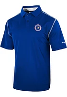 Columbia Kansas Jayhawks Mens Blue 2022 National Champions High Stakes Short Sleeve Polo