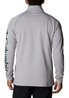 Columbia Michigan State Spartans Mens Grey Terminal Tackle Fleece Long Sleeve Qtr Zip Pullover