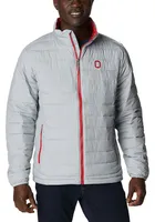 Columbia Ohio State Buckeyes Mens Grey Powder Lite Heavyweight Jacket