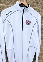 Columbia Missouri State Bears Mens White Shotgun Long Sleeve Qtr Zip Pullover