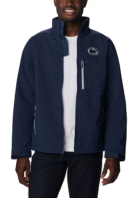 Mens Penn State Nittany Lions Columbia Ascender II Softshell Heavyweight Jacket - Navy Blue