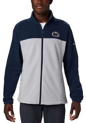 Columbia Penn State Nittany Lions Mens Grey Flanker III Microfleece Medium Weight Jacket