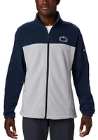 Columbia Penn State Nittany Lions Mens Grey Flanker III Microfleece Medium Weight Jacket