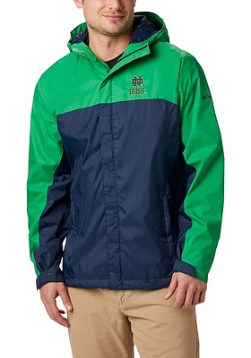 Columbia Notre Dame Fighting Irish Mens Navy Blue Glennaker Storm Light Weight Jacket