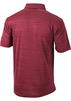Columbia Oklahoma Sooners Mens Crimson Set Short Sleeve Polo