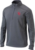 Columbia Oklahoma Sooners Mens Charcoal Shotgun Long Sleeve Qtr Zip Pullover