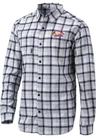 Columbia St Louis Cardinals Mens Navy Blue Under Exposure Long Sleeve Dress Shirt