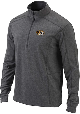 Columbia Missouri Tigers Mens Grey Shotgun Long Sleeve Qtr Zip Pullover