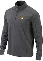 Columbia Missouri Tigers Mens Grey Shotgun Long Sleeve Qtr Zip Pullover