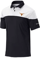 Columbia Texas Longhorns Mens Black Best Ball Omni Wick Short Sleeve Polo