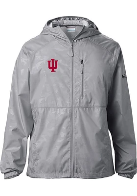 Columbia Indiana Hoosiers Mens Grey Camo Flash Forward Light Weight Jacket
