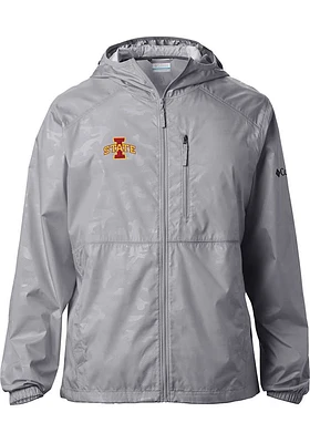 Columbia Iowa State Cyclones Mens Grey Camo Flash Forward Light Weight Jacket