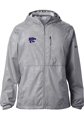 Columbia K-State Wildcats Mens Grey Camo Flash Forward Light Weight Jacket