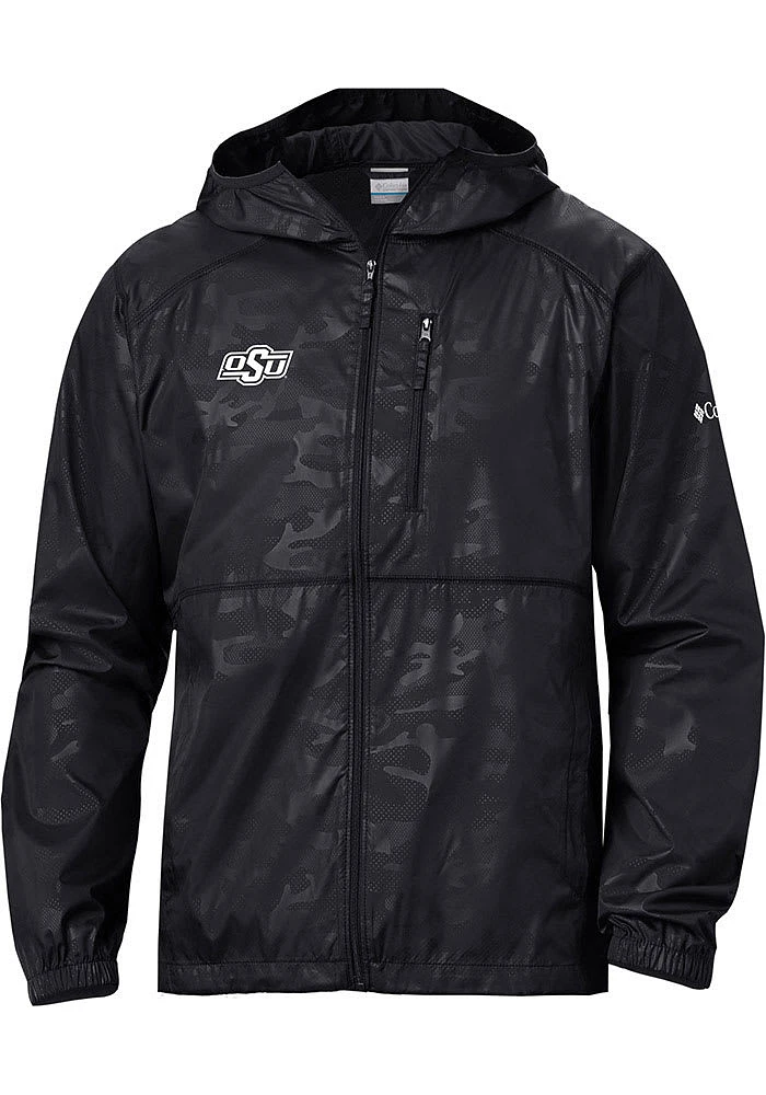 Columbia Oklahoma State Cowboys Mens Black Camo Flash Forward Light Weight Jacket
