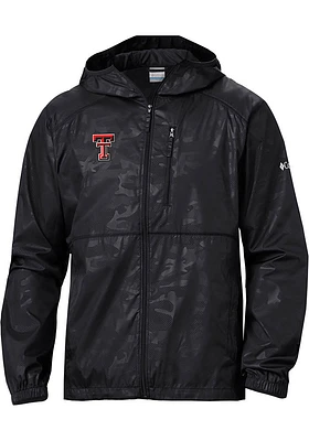 Columbia Texas Tech Red Raiders Mens Black Camo Flash Forward Light Weight Jacket
